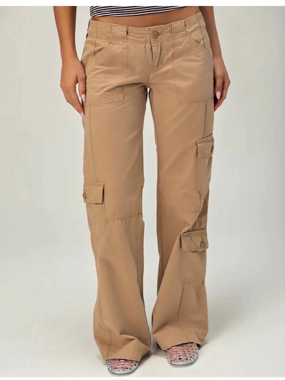 New NWT RSQ Womens Low Rise Baggy Cargo Pants sizes 28 or 29